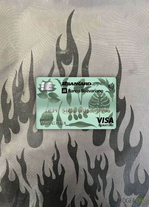 Equateur Banco Bolivariano banque visa carte signature photolook ,